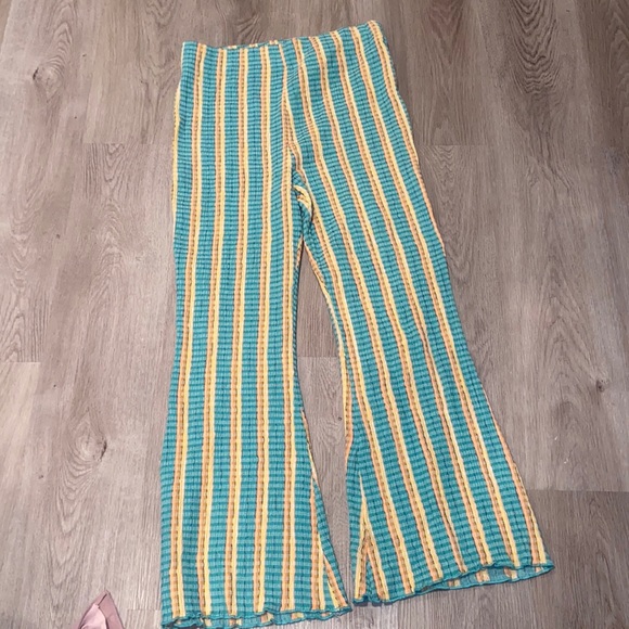 NWT Free People Fine Line Slip Stretchy Striped Pants - Picture 2 of 4